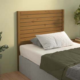 Honey brown solid pine wood bed headboard 96x4x100 cm by vidaXL, Headboards and footboards - Ref: Foro24-819003, Price: 42,87...