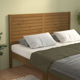 Honey brown solid pine wood bed headboard 146x4x100 cm by vidaXL, Headboards and footboards - Ref: Foro24-819023, Price: 72,9...