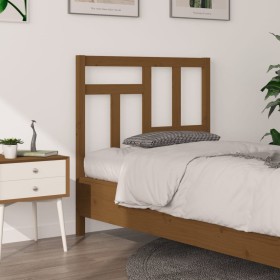 Solid pine wood bed headboard honey brown 95.5x4x100 cm by vidaXL, Headboards and footboards - Ref: Foro24-818953, Price: 23,...