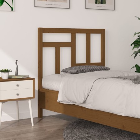 Solid pine wood bed headboard honey brown 95.5x4x100 cm by vidaXL, Headboards and footboards - Ref: Foro24-818953, Price: 23,...