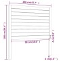 Bettkopfteil aus massivem Kiefernholz in Honigbraun, 106 x 4 x 100 cm von vidaXL, Kopf- und Fußteile - Ref: Foro24-819008, Pr...