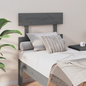 Solid gray pine wood bed headboard 93.5x3x81 cm by vidaXL, Headboards and footboards - Ref: Foro24-819052, Price: 23,99 €, Di...