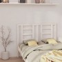 Solid white pine wood bed headboard 141x4x100 cm by vidaXL, Headboards and footboards - Ref: Foro24-818816, Price: 43,74 €, D...