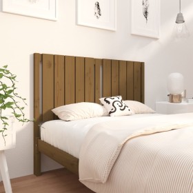 Solid pine wood bed headboard honey brown 125.5x4x100 cm by vidaXL, Headboards and footboards - Ref: Foro24-818863, Price: 37...