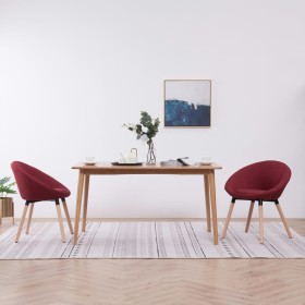 Dining chairs 2 units red wine fabric by vidaXL, dining chairs - Ref: Foro24-283447, Price: 146,79 €, Discount: %