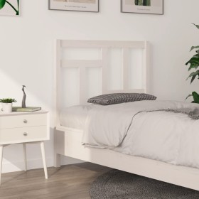 Solid white pine wood bed headboard 95.5x4x100 cm by vidaXL, Headboards and footboards - Ref: Foro24-818951, Price: 32,99 €, ...