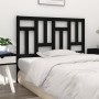 Solid black pine wood bed headboard 205.5x4x100 cm by vidaXL, Headboards and footboards - Ref: Foro24-818994, Price: 39,23 €,...