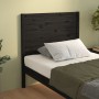 Cabecero de cama madera maciza de pino negro 81x4x100 cm de vidaXL, Cabeceros y pies de cama - Ref: Foro24-818999, Precio: 59...