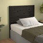 Cabecero de cama madera maciza de pino negro 106x4x100 cm de vidaXL, Cabeceros y pies de cama - Ref: Foro24-819009, Precio: 5...