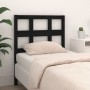 Solid black pine wood bed headboard 105.5x4x100 cm by vidaXL, Headboards and footboards - Ref: Foro24-818909, Price: 24,49 €,...