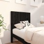 Solid black pine wood bed headboard 80.5x4x100 cm by vidaXL, Headboards and footboards - Ref: Foro24-818849, Price: 37,09 €, ...