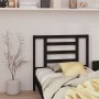 Solid black pine wood bed headboard 106x4x100 cm by vidaXL, Headboards and footboards - Ref: Foro24-818809, Price: 23,97 €, D...