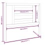 Bettkopfteil aus massivem schwarzem Kiefernholz, 106 x 4 x 100 cm von vidaXL, Kopf- und Fußteile - Ref: Foro24-818809, Preis:...