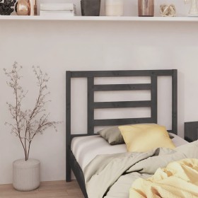 Solid gray pine wood bed headboard 106x4x100 cm by vidaXL, Headboards and footboards - Ref: Foro24-818807, Price: 34,99 €, Di...