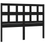 Solid black pine wood bed headboard 145.5x4x100 cm by vidaXL, Headboards and footboards - Ref: Foro24-818924, Price: 47,46 €,...