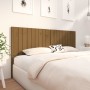 Solid pine wood bed headboard honey brown 185.5x4x100 cm by vidaXL, Headboards and footboards - Ref: Foro24-818888, Price: 77...