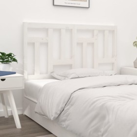 Solid white pine wood bed headboard 185.5x4x100 cm by vidaXL, Headboards and footboards - Ref: Foro24-818986, Price: 47,99 €,...