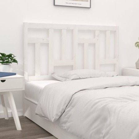 Solid white pine wood bed headboard 185.5x4x100 cm by vidaXL, Headboards and footboards - Ref: Foro24-818986, Price: 47,12 €,...