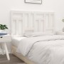 Solid white pine wood bed headboard 125.5x4x100 cm by vidaXL, Headboards and footboards - Ref: Foro24-818961, Price: 42,00 €,...