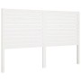 Solid white pine wood bed headboard 126x4x100 cm by vidaXL, Headboards and footboards - Ref: Foro24-819011, Price: 65,75 €, D...