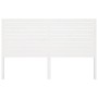 Solid white pine wood bed headboard 126x4x100 cm by vidaXL, Headboards and footboards - Ref: Foro24-819011, Price: 65,99 €, D...