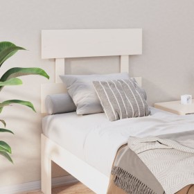 Solid white pine wood bed headboard 78.5x3x81 cm by vidaXL, Headboards and footboards - Ref: Foro24-819046, Price: 26,99 €, D...