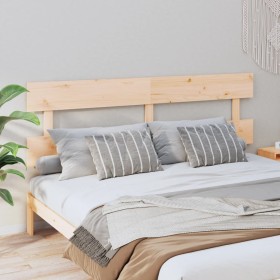 Solid gray pine wood bed headboard 204x3x81 cm by vidaXL, Headboards and footboards - Ref: Foro24-819090, Price: 42,99 €, Dis...