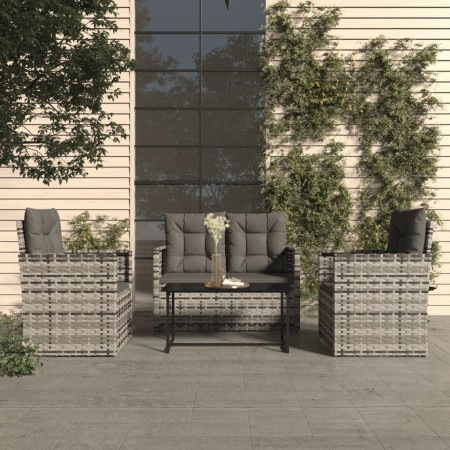 Garden furniture with cushions 4 pieces gray synthetic rattan by vidaXL, Garden sets - Ref: Foro24-319197, Price: 223,99 €, D...