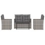 Garden furniture with cushions 4 pieces gray synthetic rattan by vidaXL, Garden sets - Ref: Foro24-319197, Price: 223,99 €, D...