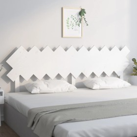 Solid white pine wood bed headboard 196x3x80.5 cm by vidaXL, Headboards and footboards - Ref: Foro24-819241, Price: 39,99 €, ...