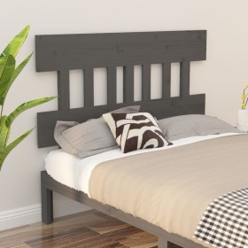 Solid gray pine wood bed headboard 163.5x3x81 cm by vidaXL, Headboards and footboards - Ref: Foro24-819132, Price: 36,99 €, D...