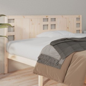 Solid pine wood bed headboard 126x4x100 cm by vidaXL, Headboards and footboards - Ref: Foro24-818760, Price: 39,17 €, Discoun...