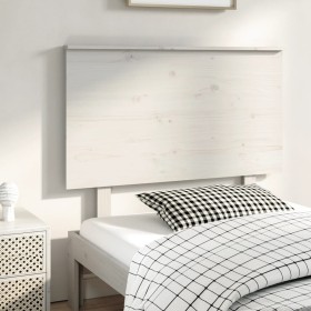 Solid white pine wood bed headboard 104x6x82.5 cm by vidaXL, Headboards and footboards - Ref: Foro24-819156, Price: 51,99 €, ...