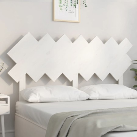 Solid white pine wood bed headboard 151.5x3x81 cm by vidaXL, Headboards and footboards - Ref: Foro24-819226, Price: 46,99 €, ...