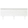 Solid white pine wood bed headboard 204x6x82.5 cm by vidaXL, Headboards and footboards - Ref: Foro24-819191, Price: 62,39 €, ...