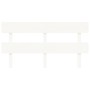 Solid white pine wood bed headboard 154x3x81 cm by vidaXL, Headboards and footboards - Ref: Foro24-819076, Price: 39,99 €, Di...