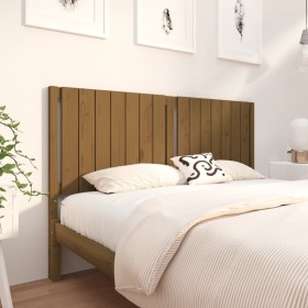 Honey brown pine solid wood bed headboard 165.5x4x100 cm by vidaXL, Headboards and footboards - Ref: Foro24-818883, Price: 66...