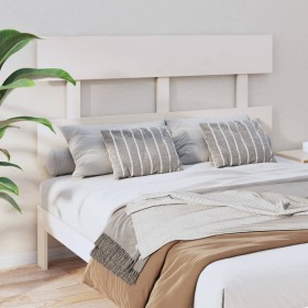 Solid white pine wood bed headboard 138x3x81 cm by vidaXL, Headboards and footboards - Ref: Foro24-819066, Price: 38,05 €, Di...