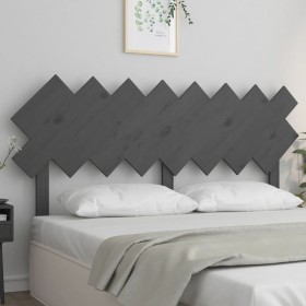 Solid gray pine wood bed headboard 159.5x3x80.5 cm by vidaXL, Headboards and footboards - Ref: Foro24-819232, Price: 38,99 €,...