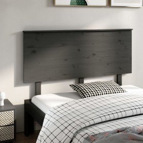 Solid gray pine wood bed headboard 144x6x82.5 cm by vidaXL, Headboards and footboards - Ref: Foro24-819172, Price: 53,99 €, D...