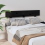 Solid black pine wood bed headboard 124x3x81 cm by vidaXL, Headboards and footboards - Ref: Foro24-819064, Price: 25,56 €, Di...