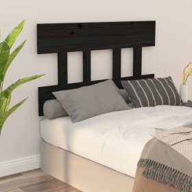 Solid black pine wood bed headboard 78.5x3x81 cm by vidaXL, Headboards and footboards - Ref: Foro24-819099, Price: 21,99 €, D...