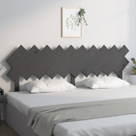 Solid gray pine wood bed headboard 196x3x80.5 cm by vidaXL, Headboards and footboards - Ref: Foro24-819242, Price: 39,54 €, D...