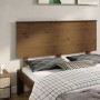 Cabecero de cama madera maciza de pino marrón miel 154x6x82,5cm de vidaXL, Cabeceros y pies de cama - Ref: Foro24-819178, Pre...