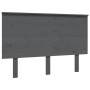 Solid gray pine wood bed headboard 124x6x82.5 cm by vidaXL, Headboards and footboards - Ref: Foro24-819162, Price: 38,51 €, D...