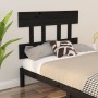 Solid black pine wood bed headboard 103.5x3x81 cm by vidaXL, Headboards and footboards - Ref: Foro24-819109, Price: 25,99 €, ...