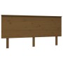 Cabecero de cama madera maciza de pino marrón miel 164x6x82,5cm de vidaXL, Cabeceros y pies de cama - Ref: Foro24-819183, Pre...