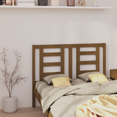 Honey brown solid pine wood bed headboard 126x4x100 cm by vidaXL, Headboards and footboards - Ref: Foro24-818813, Price: 33,9...