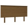 Cabecero de cama madera maciza de pino marrón miel 184x6x82,5cm de vidaXL, Cabeceros y pies de cama - Ref: Foro24-819188, Pre...