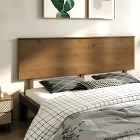 Honey brown solid pine wood bed headboard 204x6x82.5cm by vidaXL, Headboards and footboards - Ref: Foro24-819193, Price: 63,9...